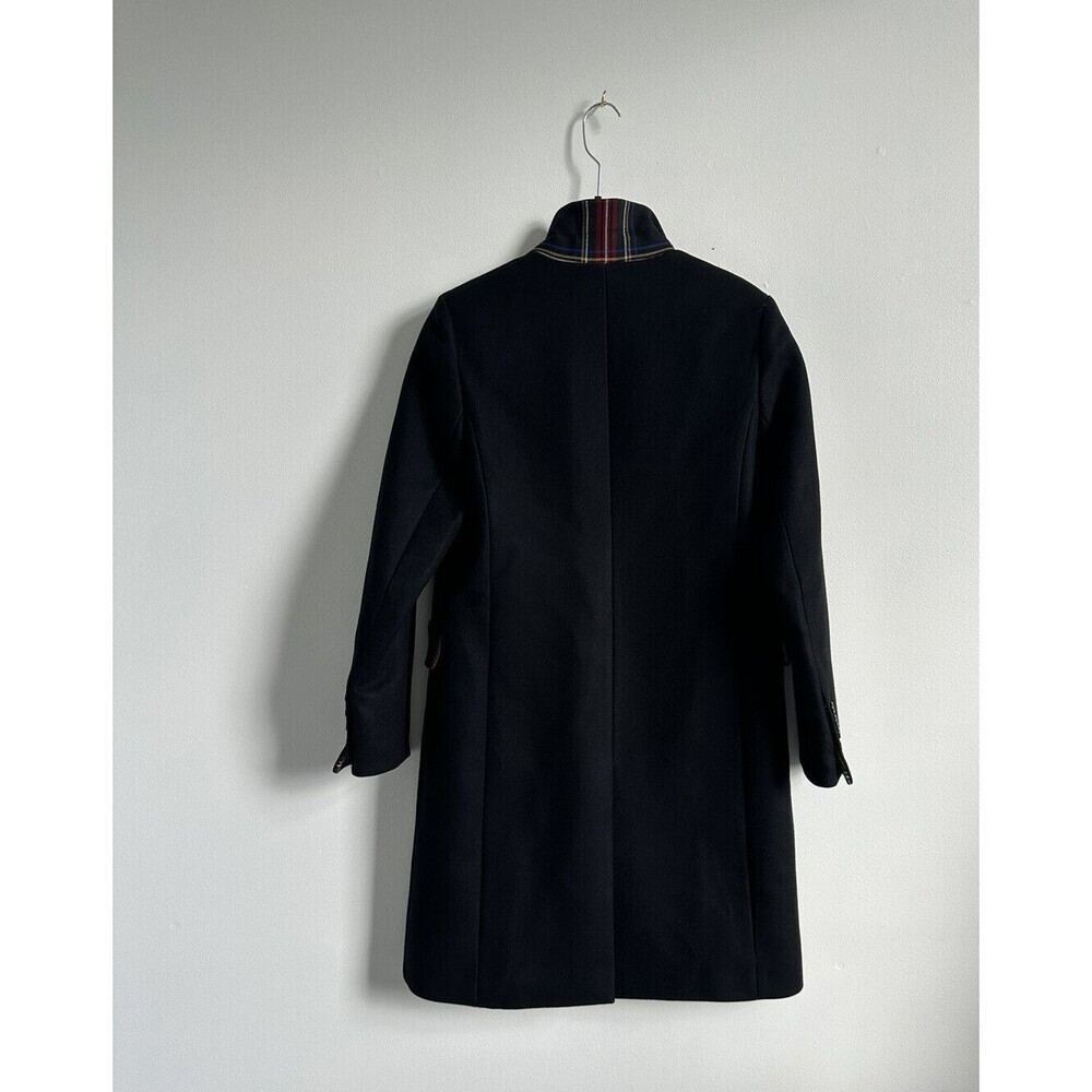 Maje Women's Gireg Straight Cut Virgin Wool Coat In Black Size 40 - Picture 14 of 15
